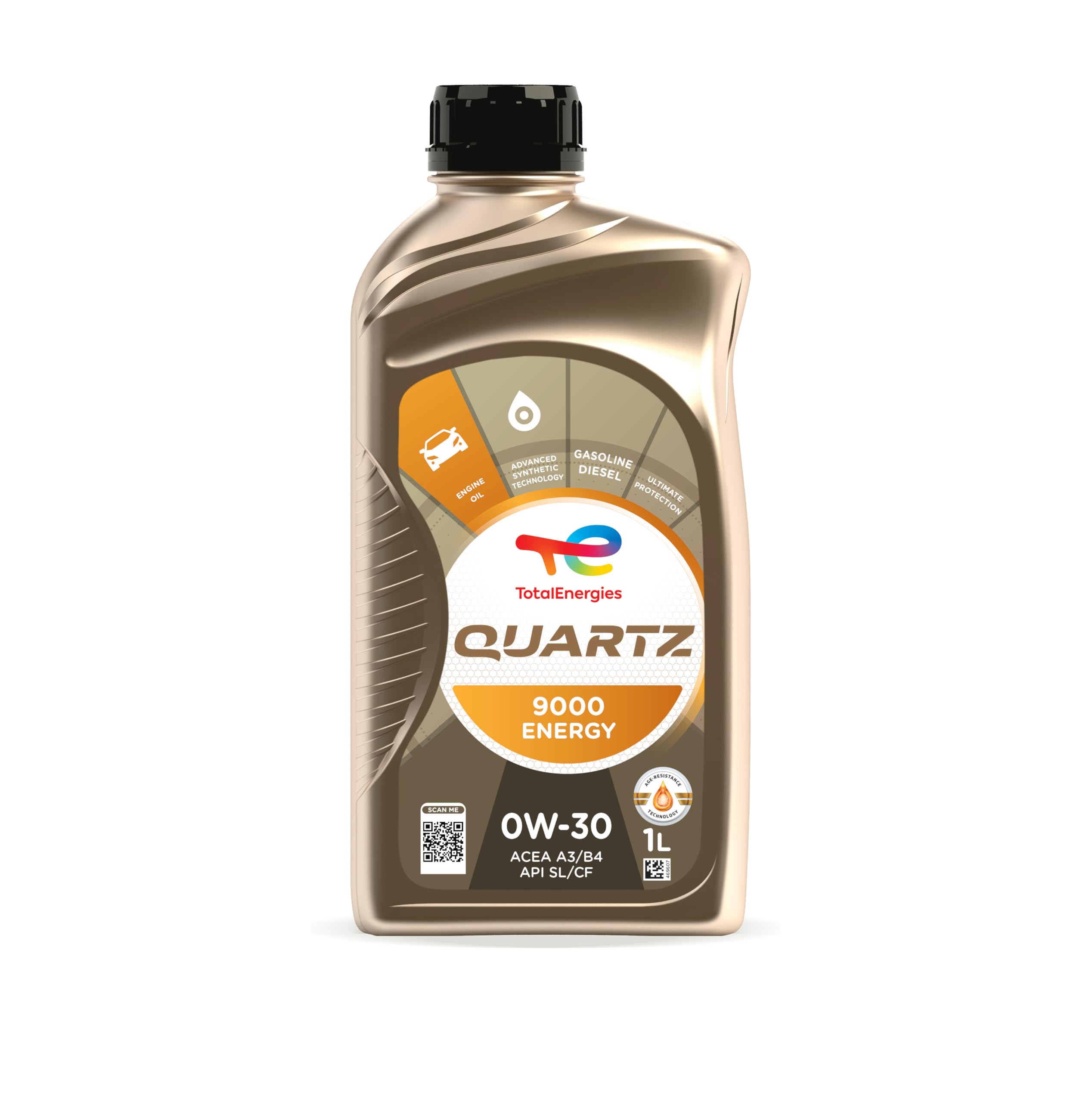 Total Quartz Energy 9000 0W-30 Engine Oil 1 Litre : Amazon.com.be